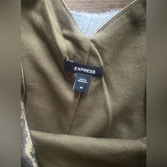 Express Downtown Metallic Cami Midi Dress - Size M - Picture 6 of 6